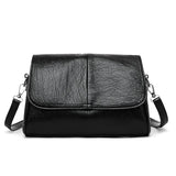 Pbong  Soft Leather Large Capacity Fashionable Wide Crossbody Bag for Women Pillow Shaped Handbag Business Commuting Style PU Material