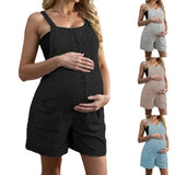 Pbong  Summer Casual Fashionable Maternity Strap Breathable One-piece Shorts in Solid Color Comfortable  Sleeveless For Pregnant Women
