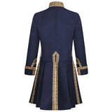 Medieval Men's Colonial Military Double Breasted Stand Collar Uniform Tailcoat Gothic Steampunk Jacket Cosplay Costume Adult