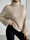 New autumn and winter high neck long sleeved pullover sweater