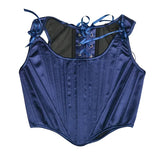Satin Bandage Waist Trainer Body Shapers Women Corset Fashion Slimming Tank Top Sexy Shapewear Woman Clothes Fajas Streetwear