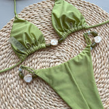 New Bikini Sexy Bikini Solid Color Split Women's Swimsuit