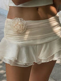 Sexy Ruffle Skirt Two Piece Set Women Fashion Halter Crop Tops And Mini Skirt Matching Sets Club Party Two Piece Sets