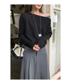 Pbong  New Winter Elegant Long Sleeve Knitted Shoulder Women's Fashionable Design Polyester Fiber Casual Commute Style Sweater