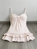 Pbong  2000s Japan Harajuku Hot Girl Slim Tanks Y2k American Vintage Sexy Striped Camis Summer Korean Fashion Sweet Sleeveless Top Chic