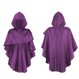 Medieval Gothic Sle Men's Knight Cloak loween Hooded Overhead RobeGrim Reaper Costume Ethnic Stage Wear Halloween Costume Adult