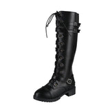 Pbong  Autumn and winter new solid color wear-resistant non-slip boots long boots big size female boots knight boots female