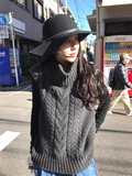 Cable Knit Turtleneck Sweater Vest for Women Cozy Funnel Neck Sleeveless Knit Top Jumper Pullovers Ladies Casual Chic Outfit