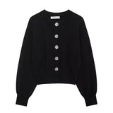 Pbong  Fast Selling Independent Station Women's Fashionable European Style Knit Jacket Mini Skirt Set Large Button Decor