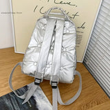 Pbong  Large Capacity Cotton Coat Backpack Women's Fashionable Schoolbag Simple Travel Backpack for College Students