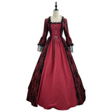 Pbong  Women Medieval Gothic Lolita Dress S-3XL, Off Shoulder Short Sleeve Cinched Waist Maxi Dress, Retro Court Cosplay Party Outfit