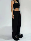 Casual Gray Sweatpants Women Wide Leg Black Joggers Classic Baggy Streetwear Oversized Sports Female Trousers All-match
