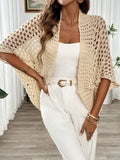 Spring and summer loose hollow elegant knitted jacket cardigan