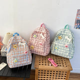 Pbong  Girl School Bag Backpack Back Pack For Teenager Women Children Female Pink Schoolbag Primary High Bagpack Class Teens Child Kids