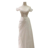 Elegant One-Shoulder Wedding Dress Summer New Arrival Fairy Tale Forest Style Fish Tail Gown for Bride Departure