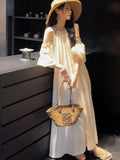 Women's Elegant Vintage Style Dress Autumn French Sequin Crew Neck Party Evening Dress Fashionable Casual Style 2025 New