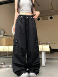 Pbong  Y2K Pink Cargo Pant Women Loose Hip Hop High Waist Streetwear Trousers American Vintage Oversize Pockets Paratrooper Pants