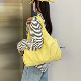 Pbong  Women Canvas Shoulder Tote Bag Handbags for Woman New in Japanese Korean Large University Student Shopper Bags Luxury Original