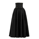 Vintage Medieval Edwardian Period Skirt Women Victorian Gothic Steampunk High Waist Gown Skirt