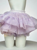 Pbong  Elegant Sweet Cake Skirt Women High Waist Fashion Sexy Mini Ball Gown Skirts Female Spring Summer Cute Japan Casual Chic Skirt