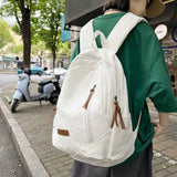 Pbong  Casual Backpack for Women Men Large Capacity Canvas Travel Backpacks Boys Girls School Backpack Lightweight Women's Bag