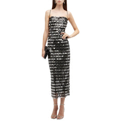 Luxury Spaghetti Strap Sleeveless Sling Cocktail Dress Women Sequins Skinny Dresses Summer Backless Party Club Dress Streetwear