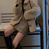 Skirts Women Plaid Slim Korean Style Casual All-match High Waisted Mujer Spring-autumn Comfortable Student Club Female Harajuku