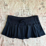 American Fashion High Street Thin Casual Skirts Y2k Aesthetic Lace Up Waist Letter Print Pleated Jupe Harajuku All Match Skirts