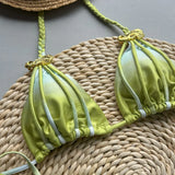 New Bikini Sexy Tie Dye Split Women Swimwear Swimwear Women