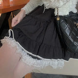 Lace Side Women's Summer Design Short Small High Waist Style Faldas Clothes for Women Skirts