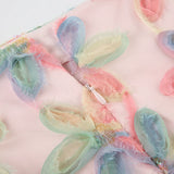 Pbong  Holiday Flower Textured Short Slimming Skirts Women Summer Low Waist All Match Mesh Patchwork Mini Skirt Y2K Aesthetics