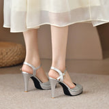 Pbong  Platform Sandals Women New High Heels Women Wedding Shoes Fashion Peep Toe Sandalias De Mujer