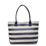 Pbong  Large Capacity Straw Woven Tote Bag Casual Shoulder Summer Travel Handbag Urban Minimalist Style Polyester Lining Zipper Opening