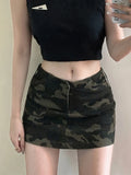 Pbong  Camouflage Cargo Skirt Women Streetwear Y2K Sexy Mini Skirt American Vintage High Waist Casual Female Slim Skirt Summer New