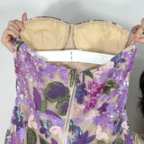 Summer New Bra Heavy Industry Sequins Split Long Dress Women's Elegant Celebrity Club Party Evening Dress Wholesa