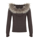 Solid Hooded Knitted Autumn Winter New Sweater Cardigan Women Long Sleeve Retro Causal Style Korean Sweater Coat