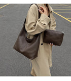 Korean Style Tote Bag Women's Underarm Large Capacity Single Shoulder Bag for Commuting And Class Street Trend PU Medium Size...