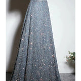 Pbong  Evening Dress New Skirt Femininity Banquet Flash Drill Square Collar Formal Dress Women Elegant Evening Dresses
