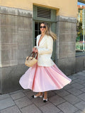 Women Sweet Pink Plaid Print Pleated A-line Dress Sexy Backless V-neck Lace-up Halter Dresses 2025 New Evening Party Club Robes