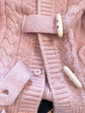 Preppy Style Sweet Pink Cardigan Sweaters Women Loose Long Sleeve Hooded Knitted Jacket Fall Winter Vintage Korean Cute Tops New