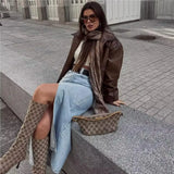 Summer Midi skirts vintage clothes korean style skirts for women blue jeans skirt high waisted denim skirt black front slit