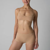 Pbong  Europe American Simple Pink Light Thin Lace Strap Tank Top Flat Corner Lace Underwear for Women Comfortable Stretchy Short Sets