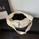 Pbong  Women's large capacity Canvas Multi-pocket Shoulder Bag Casual Practical Aesthetic Daily Commute Crossbody Bag Handbags