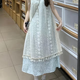 Chic Floral Chiffon Sundress for Women - Slimming Summer Beach Dress with Square Neckline, Machine Washable