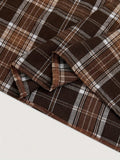 Elegant, Comfortable Vintage-Inspired Plaid Midi Dress with Spaghetti Straps - Polyester, Machine Washable, Non-Sheer