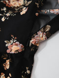 Romantic and elegant dress with cup print, suitable for dates and outings