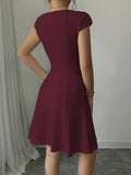 Solid Color Elegant Dress