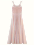 Korean-style Trendy Design Temperament Slimming Dating Vacation Pink Body-hugging Dress with Suspenders And Halter Neck