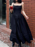 Neck Halter Backless A-line Mid-length Dress