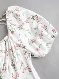 [Romantic | Fast Fashion] Romantic Small Floral Dress | European and American Fast Fashion | Sweet Date Play Front, Middle and Back Straps